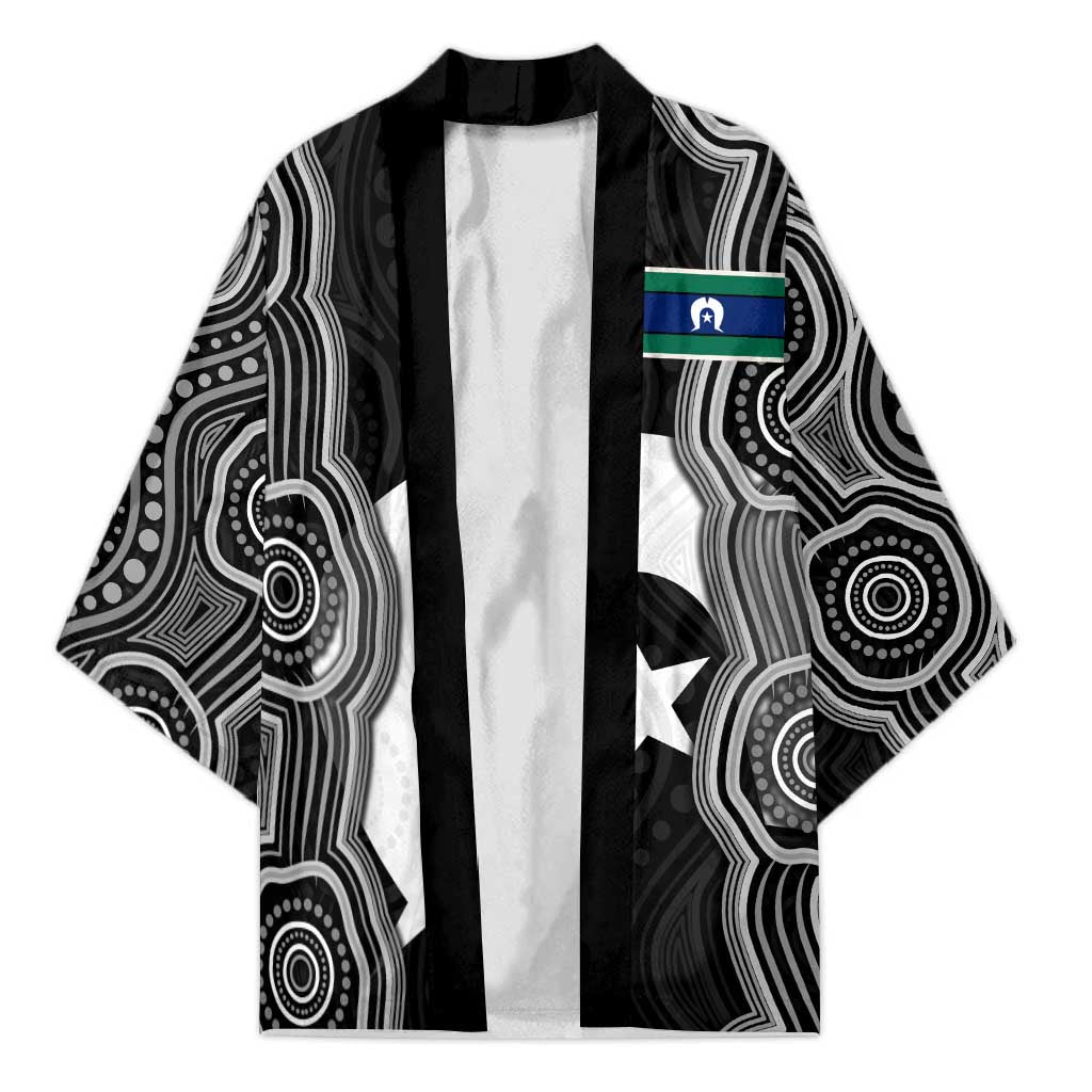 Torres Strait Islander Kimono Flag Feather Headdress Indigenous Dotwork Tribal Art