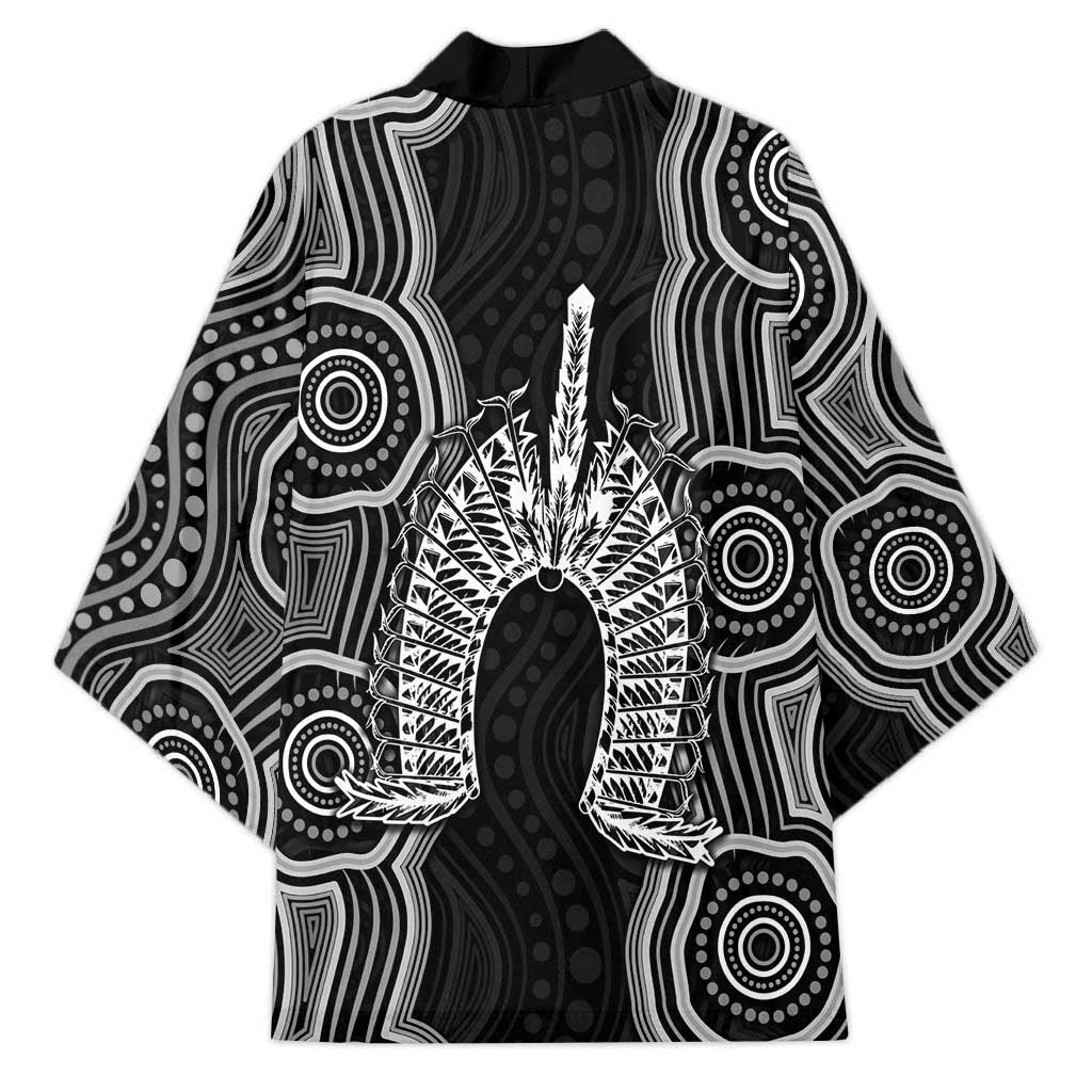 Torres Strait Islander Kimono Flag Feather Headdress Indigenous Dotwork Tribal Art