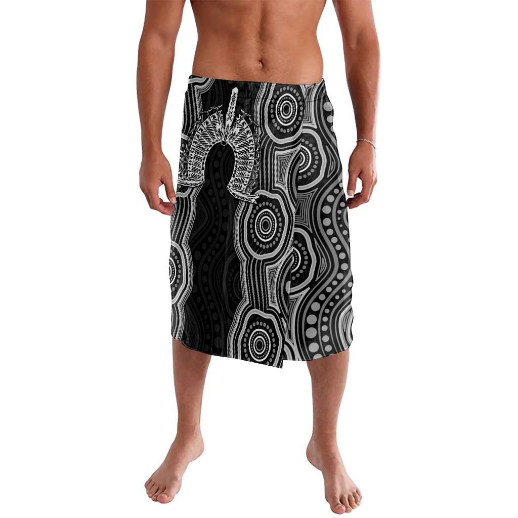 Torres Strait Islander Lavalava Flag Feather Headdress Indigenous Dotwork Tribal Art