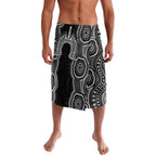 Torres Strait Islander Lavalava Flag Feather Headdress Indigenous Dotwork Tribal Art