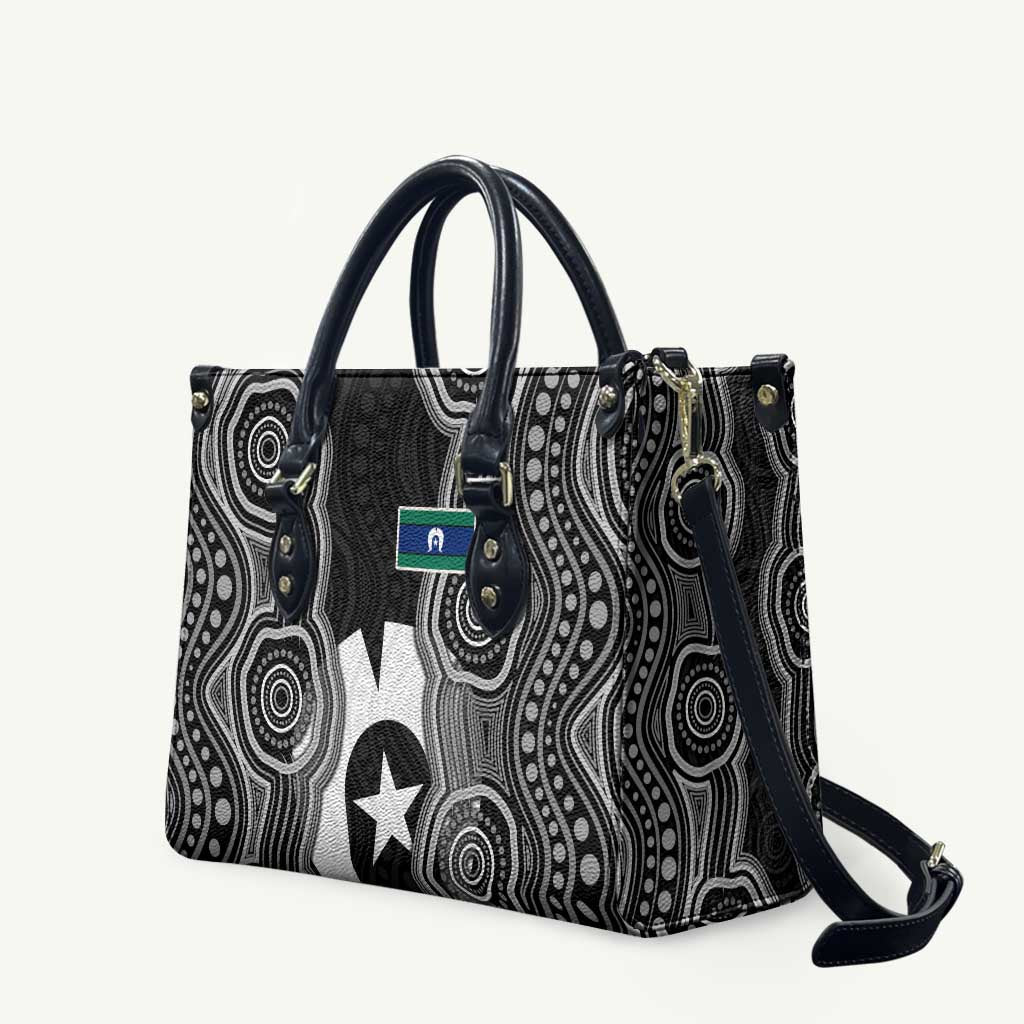Torres Strait Islander Leather Bag Flag Feather Headdress Indigenous Dotwork Tribal Art