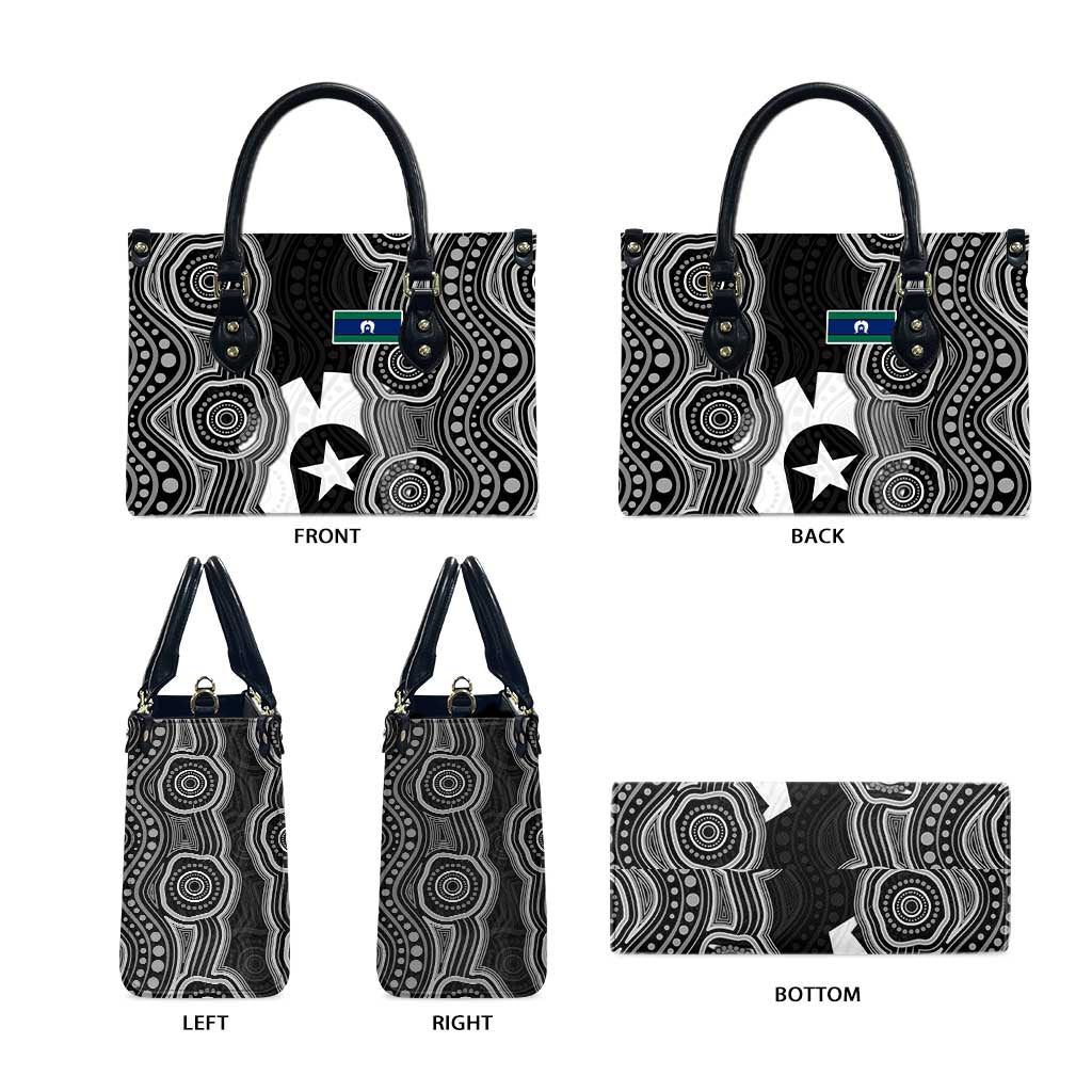 Torres Strait Islander Leather Bag Flag Feather Headdress Indigenous Dotwork Tribal Art