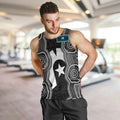 Torres Strait Islander Men Tank Top Flag Feather Headdress Indigenous Dotwork Tribal Art