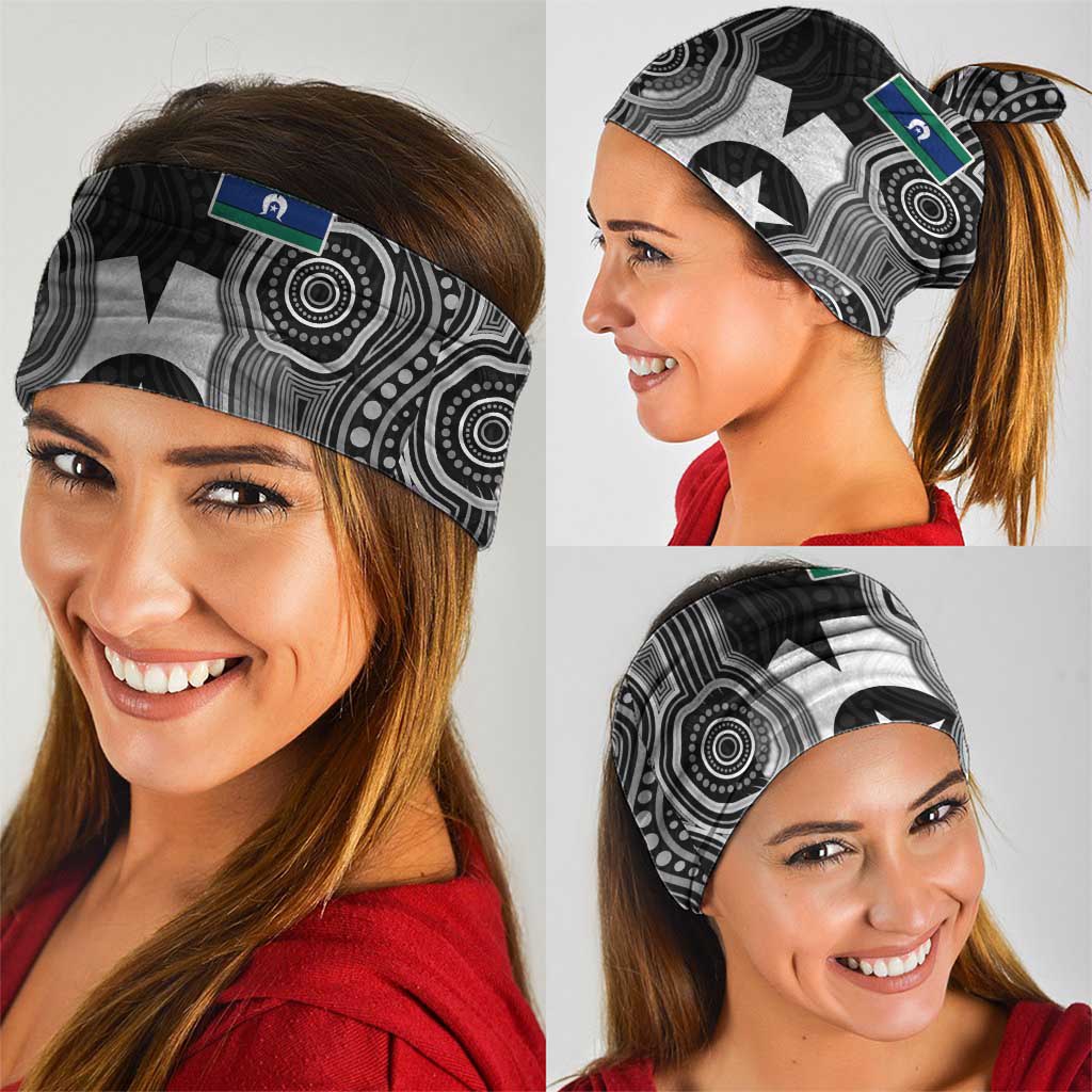 Torres Strait Islander Neck Gaiter Flag Feather Headdress Indigenous Dotwork Tribal Art