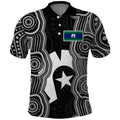 Torres Strait Islander Polo Shirt Flag Feather Headdress Indigenous Dotwork Tribal Art