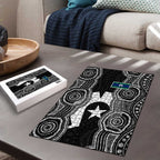 Torres Strait Islander Puzzle Flag Feather Headdress Indigenous Dotwork Tribal Art