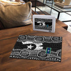 Torres Strait Islander Puzzle Flag Feather Headdress Indigenous Dotwork Tribal Art