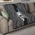 Torres Strait Islander Quilt Flag Feather Headdress Indigenous Dotwork Tribal Art