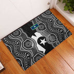Torres Strait Islander Rubber Doormat Flag Feather Headdress Indigenous Dotwork Tribal Art
