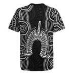 Torres Strait Islander Rugby Jersey Flag Feather Headdress Indigenous Dotwork Tribal Art