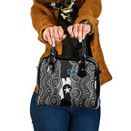 Torres Strait Islander Shoulder Handbag Flag Feather Headdress Indigenous Dotwork Tribal Art