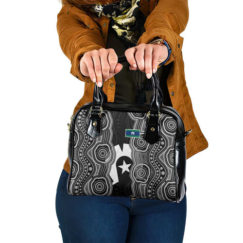 Torres Strait Islander Shoulder Handbag Flag Feather Headdress Indigenous Dotwork Tribal Art