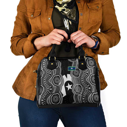 Torres Strait Islander Shoulder Handbag Flag Feather Headdress Indigenous Dotwork Tribal Art
