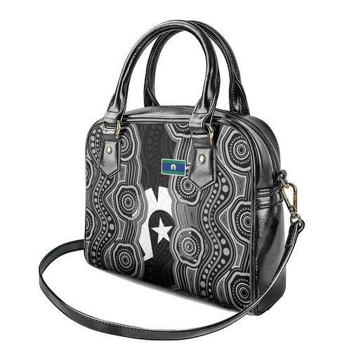 Torres Strait Islander Shoulder Handbag Flag Feather Headdress Indigenous Dotwork Tribal Art