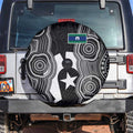 Torres Strait Islander Spare Tire Cover Flag Feather Headdress Indigenous Dotwork Tribal Art
