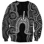 Torres Strait Islander Sweatshirt Flag Feather Headdress Indigenous Dotwork Tribal Art