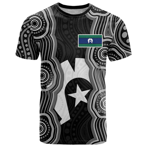Torres Strait Islander T Shirt Flag Feather Headdress Indigenous Dotwork Tribal Art