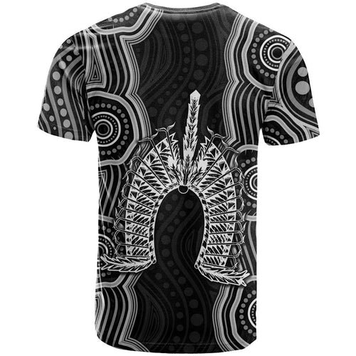 Torres Strait Islander T Shirt Flag Feather Headdress Indigenous Dotwork Tribal Art