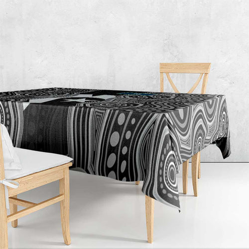 Torres Strait Islander Tablecloth Flag Feather Headdress Indigenous Dotwork Tribal Art