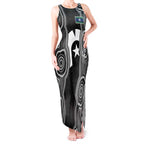 Torres Strait Islander Tank Maxi Dress Flag Feather Headdress Indigenous Dotwork Tribal Art