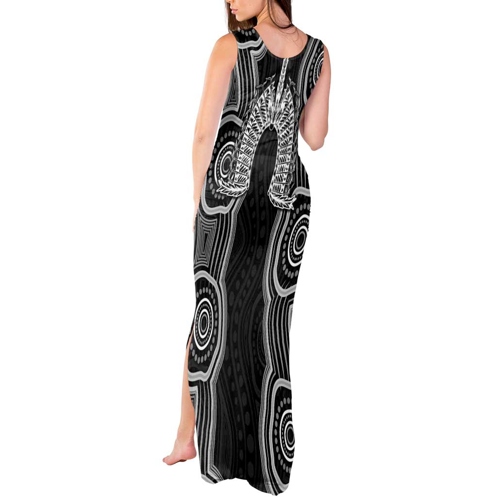 Torres Strait Islander Tank Maxi Dress Flag Feather Headdress Indigenous Dotwork Tribal Art