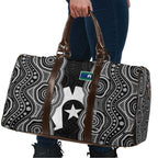 Torres Strait Islander Travel Bag Flag Feather Headdress Indigenous Dotwork Tribal Art