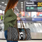 Torres Strait Islander Travel Bag Flag Feather Headdress Indigenous Dotwork Tribal Art