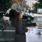 Torres Strait Islander Umbrella Flag Feather Headdress Indigenous Dotwork Tribal Art