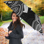 Torres Strait Islander Umbrella Flag Feather Headdress Indigenous Dotwork Tribal Art