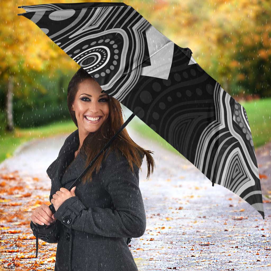 Torres Strait Islander Umbrella Flag Feather Headdress Indigenous Dotwork Tribal Art
