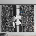 Torres Strait Islander Window Curtain Flag Feather Headdress Indigenous Dotwork Tribal Art