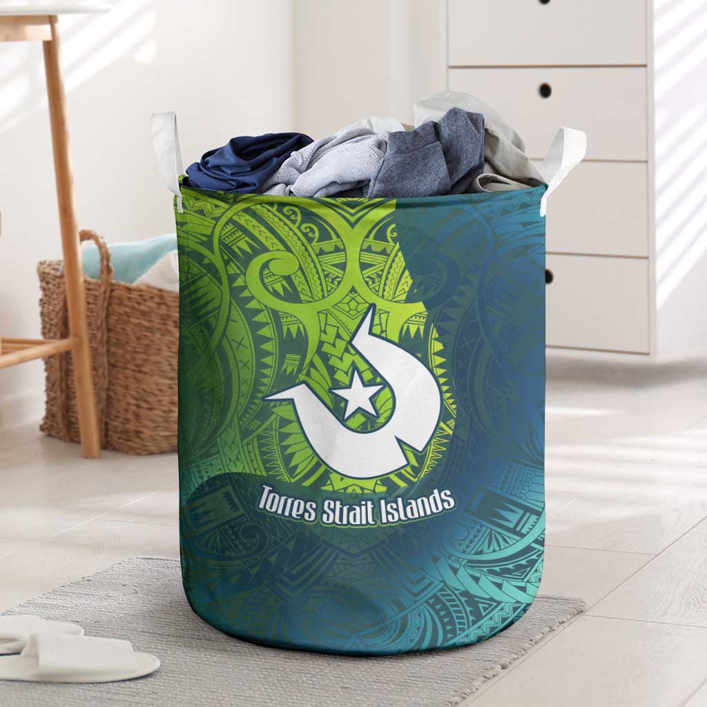 Torres Strait Islands Laundry Basket Vibrant Polynesian Tribal Pattern Art
