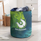 Torres Strait Islands Laundry Basket Vibrant Polynesian Tribal Pattern Art