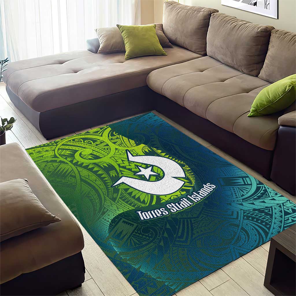 Torres Strait Islands Area Rug Vibrant Polynesian Tribal Pattern Art
