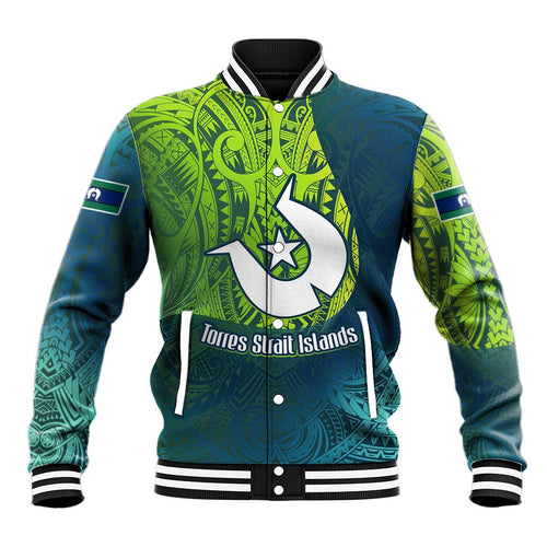 Torres Strait Islands Baseball Jacket Vibrant Polynesian Tribal Pattern Art