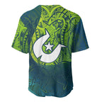 Torres Strait Islands Baseball Jersey Vibrant Polynesian Tribal Pattern Art