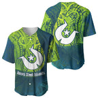 Torres Strait Islands Baseball Jersey Vibrant Polynesian Tribal Pattern Art