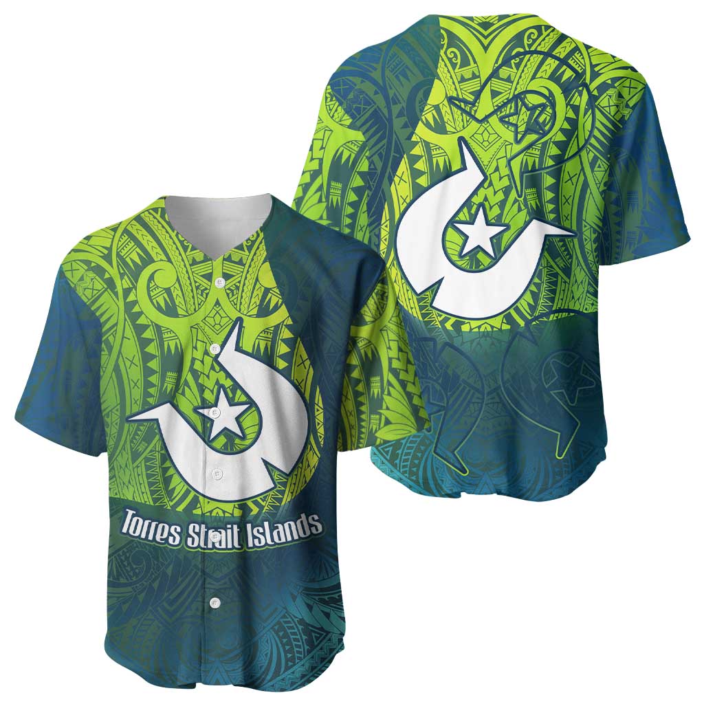 Torres Strait Islands Baseball Jersey Vibrant Polynesian Tribal Pattern Art