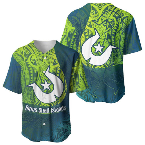Torres Strait Islands Baseball Jersey Vibrant Polynesian Tribal Pattern Art