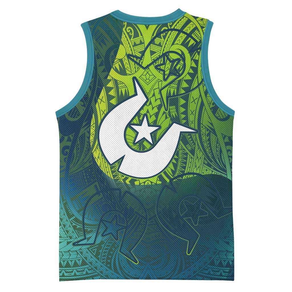 Torres Strait Islands Basketball Jersey Vibrant Polynesian Tribal Pattern Art