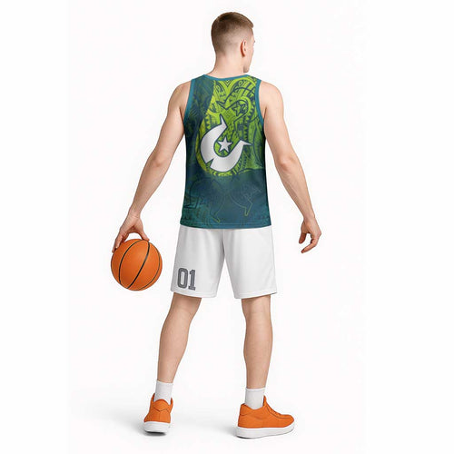 Torres Strait Islands Basketball Jersey Vibrant Polynesian Tribal Pattern Art