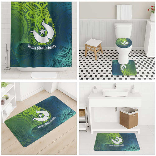 Torres Strait Islands Bathroom Set Vibrant Polynesian Tribal Pattern Art