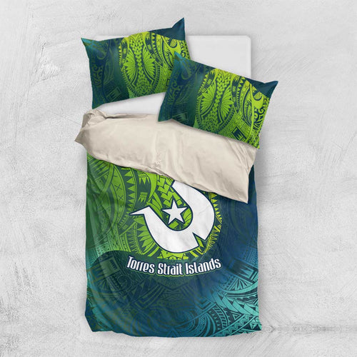 Torres Strait Islands Bedding Set Vibrant Polynesian Tribal Pattern Art