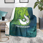 Torres Strait Islands Blanket Vibrant Polynesian Tribal Pattern Art