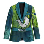 Torres Strait Islands Blazer Vibrant Polynesian Tribal Pattern Art
