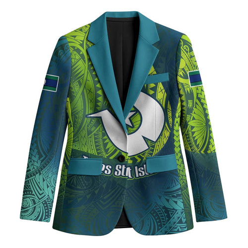 Torres Strait Islands Blazer Vibrant Polynesian Tribal Pattern Art