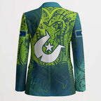 Torres Strait Islands Blazer Vibrant Polynesian Tribal Pattern Art