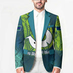 Torres Strait Islands Blazer Vibrant Polynesian Tribal Pattern Art