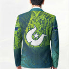 Torres Strait Islands Blazer Vibrant Polynesian Tribal Pattern Art