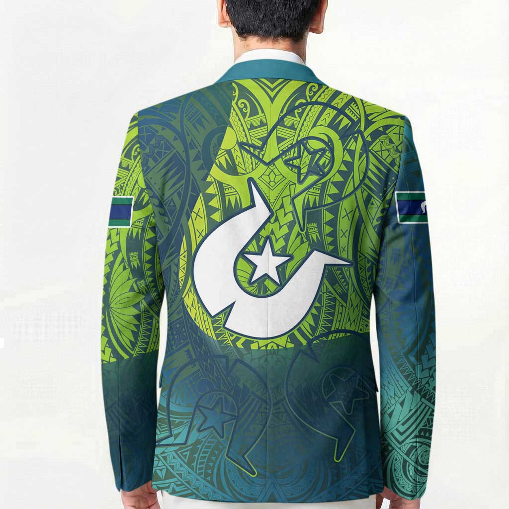 Torres Strait Islands Blazer Vibrant Polynesian Tribal Pattern Art